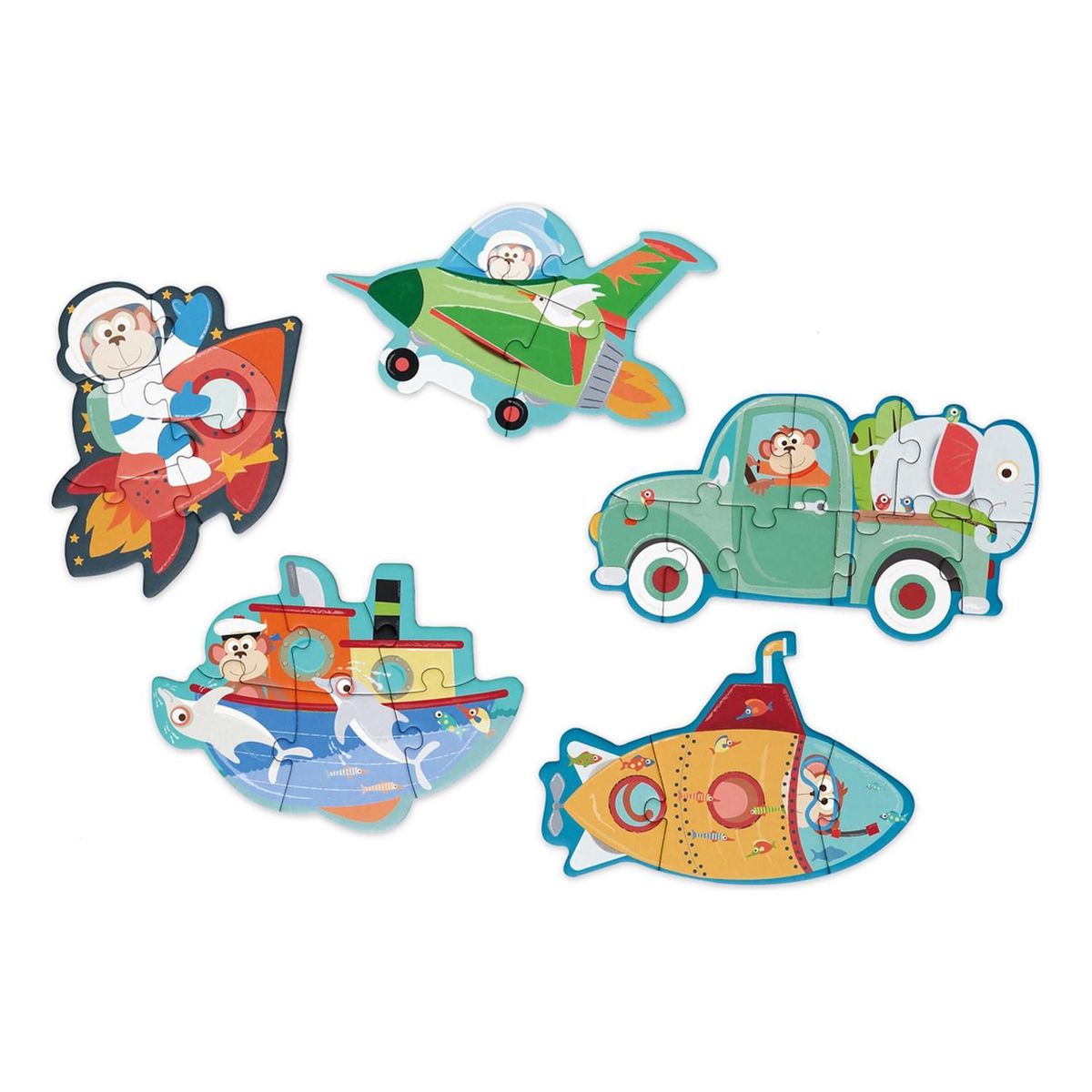 SCRATCH EUROPE - Puzzle Progresivo Vehiculos 5 Puzzles Scratch Europe
