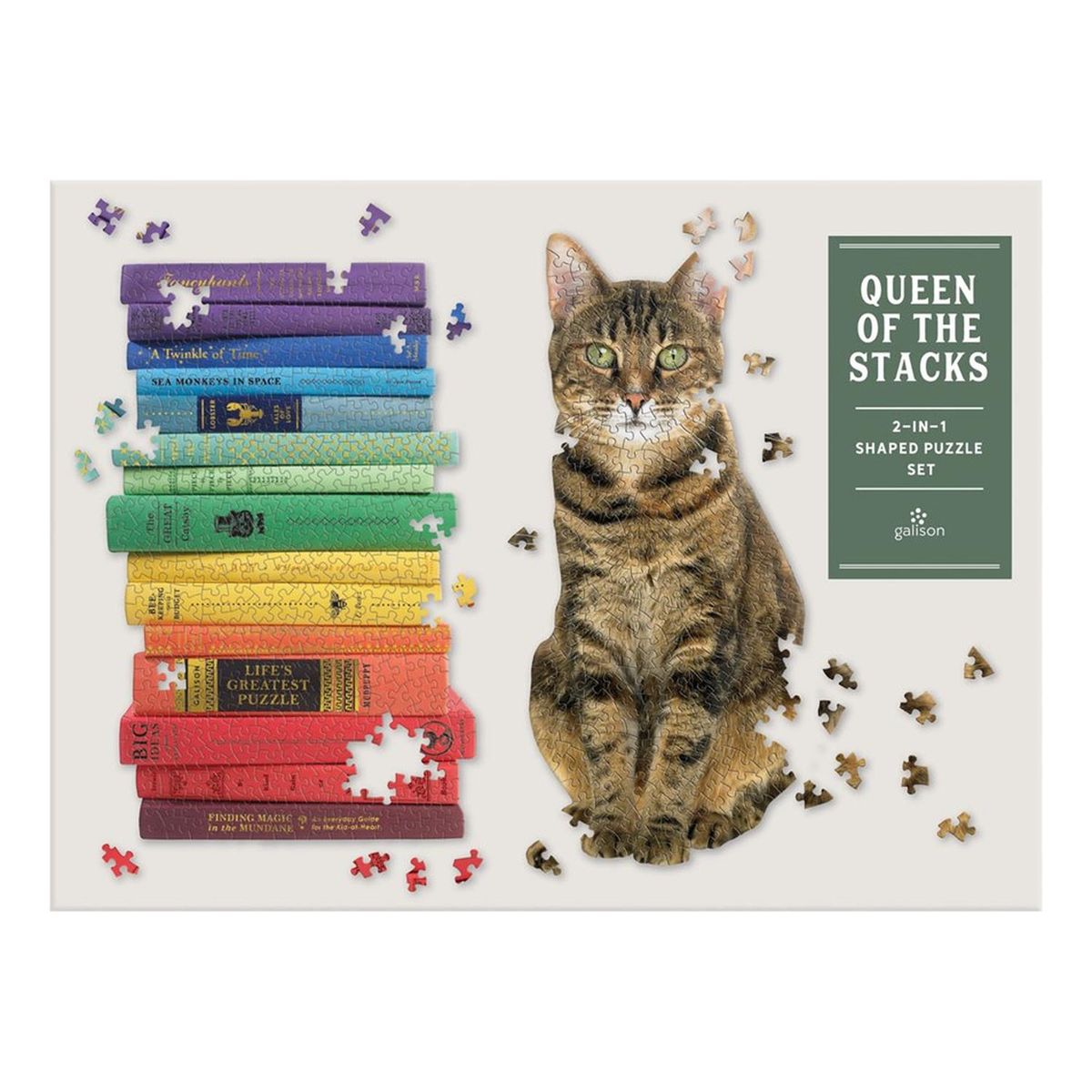 MUDPUPPY - 2 Puzzles Con Forma 650Pcs Queen Of The Stacks Mudpuppy