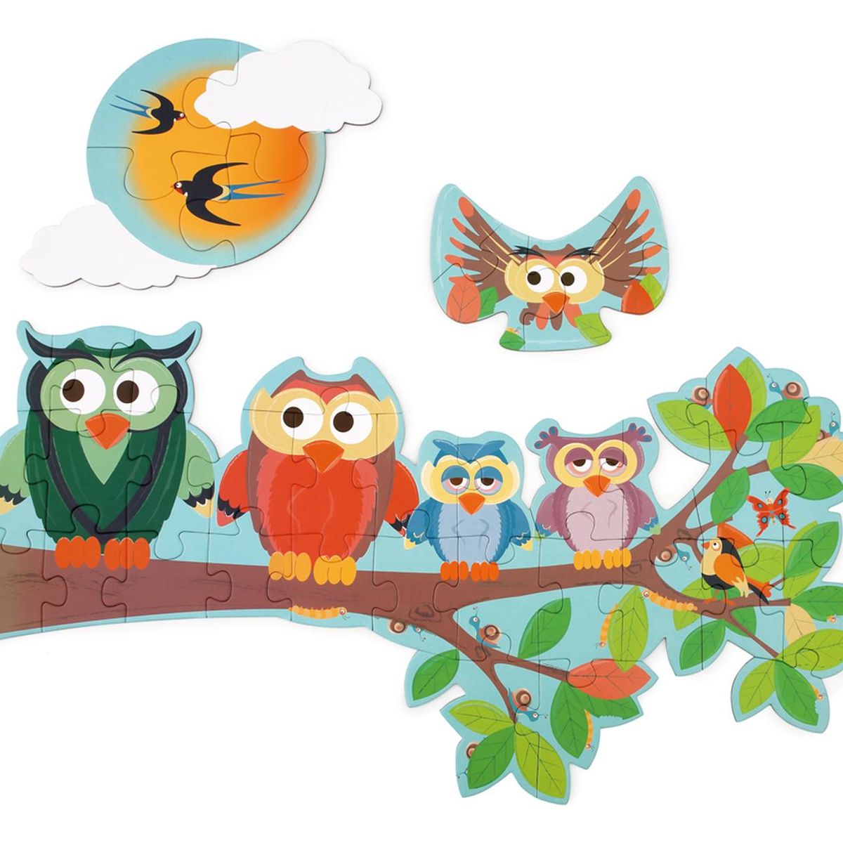 SCRATCH EUROPE - Puzzle 39Pcs Doble Con Forma Buho Scratch Europe