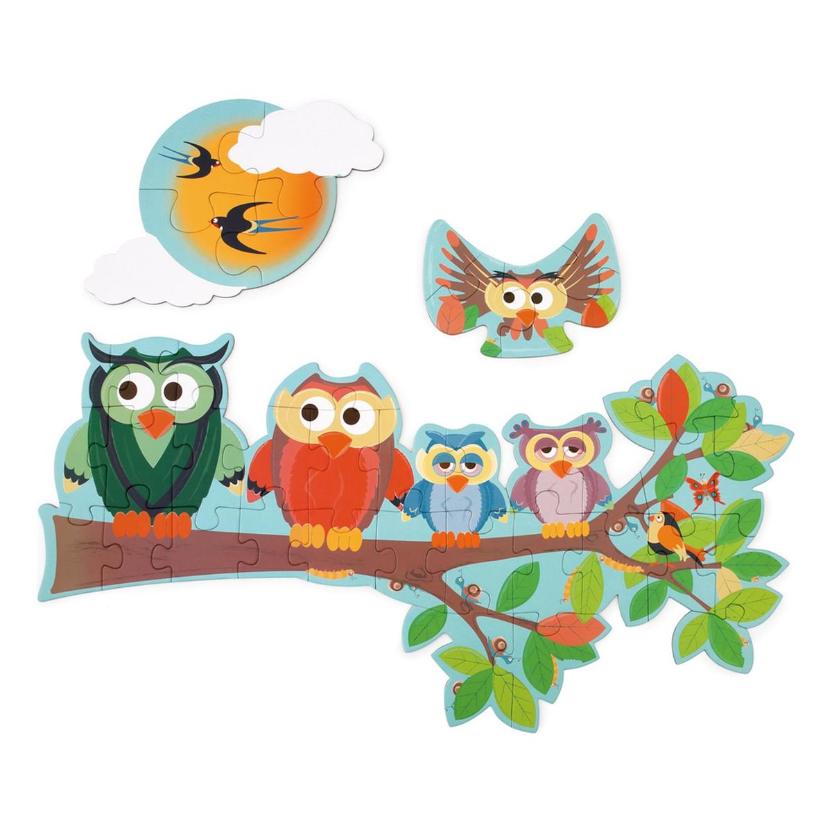 SCRATCH EUROPE - Puzzle 39Pcs Doble Con Forma Buho Scratch Europe