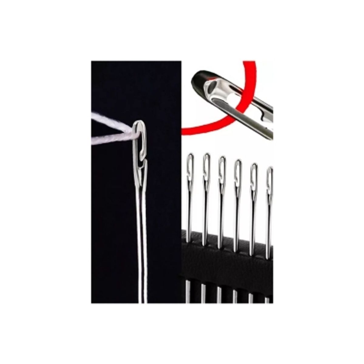 GENERICO - Agujas De Coser Orificios Laterales Enhebrado Ciego Lateral