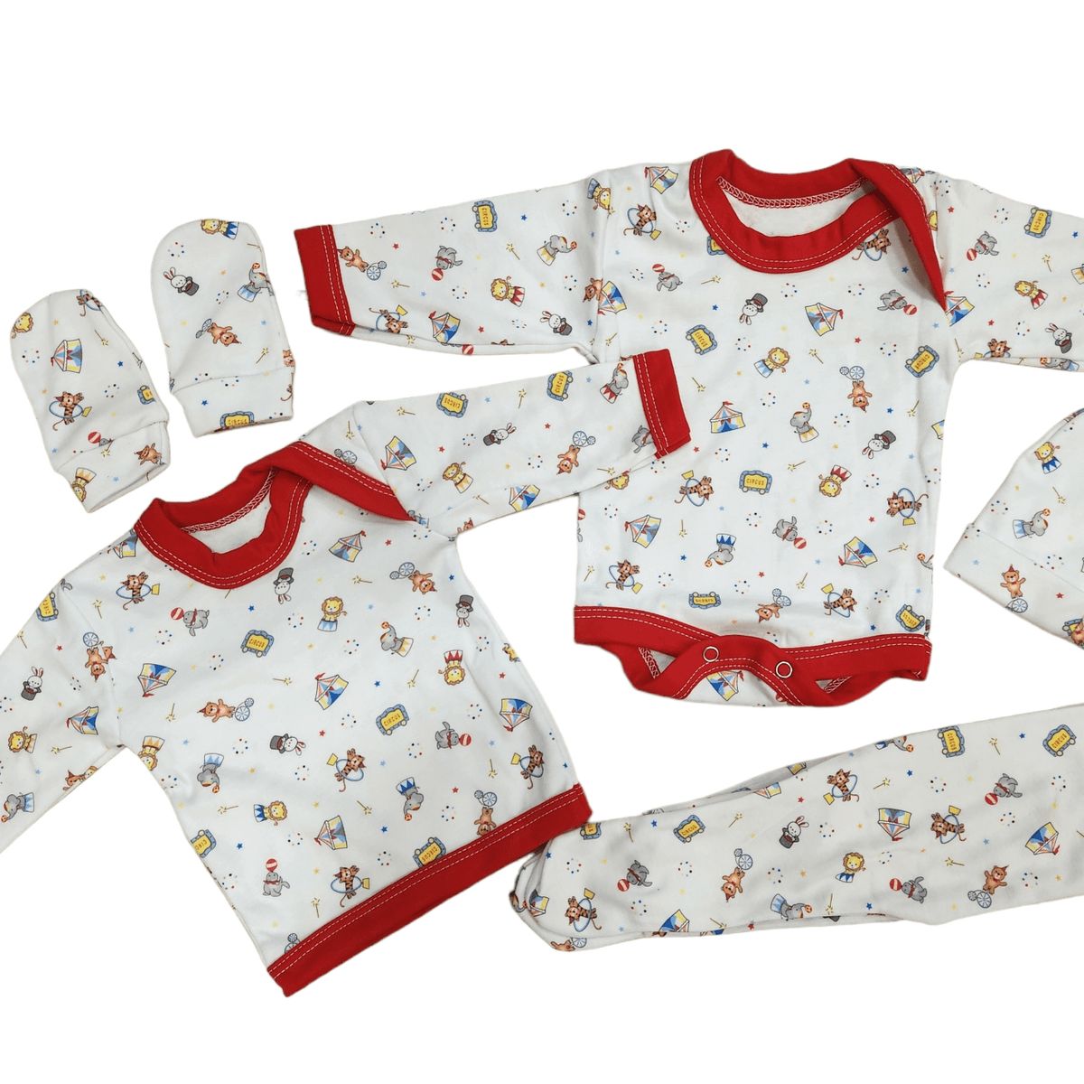 AGW - Ajuar Estampado Bebé (niño). 5 Unidades