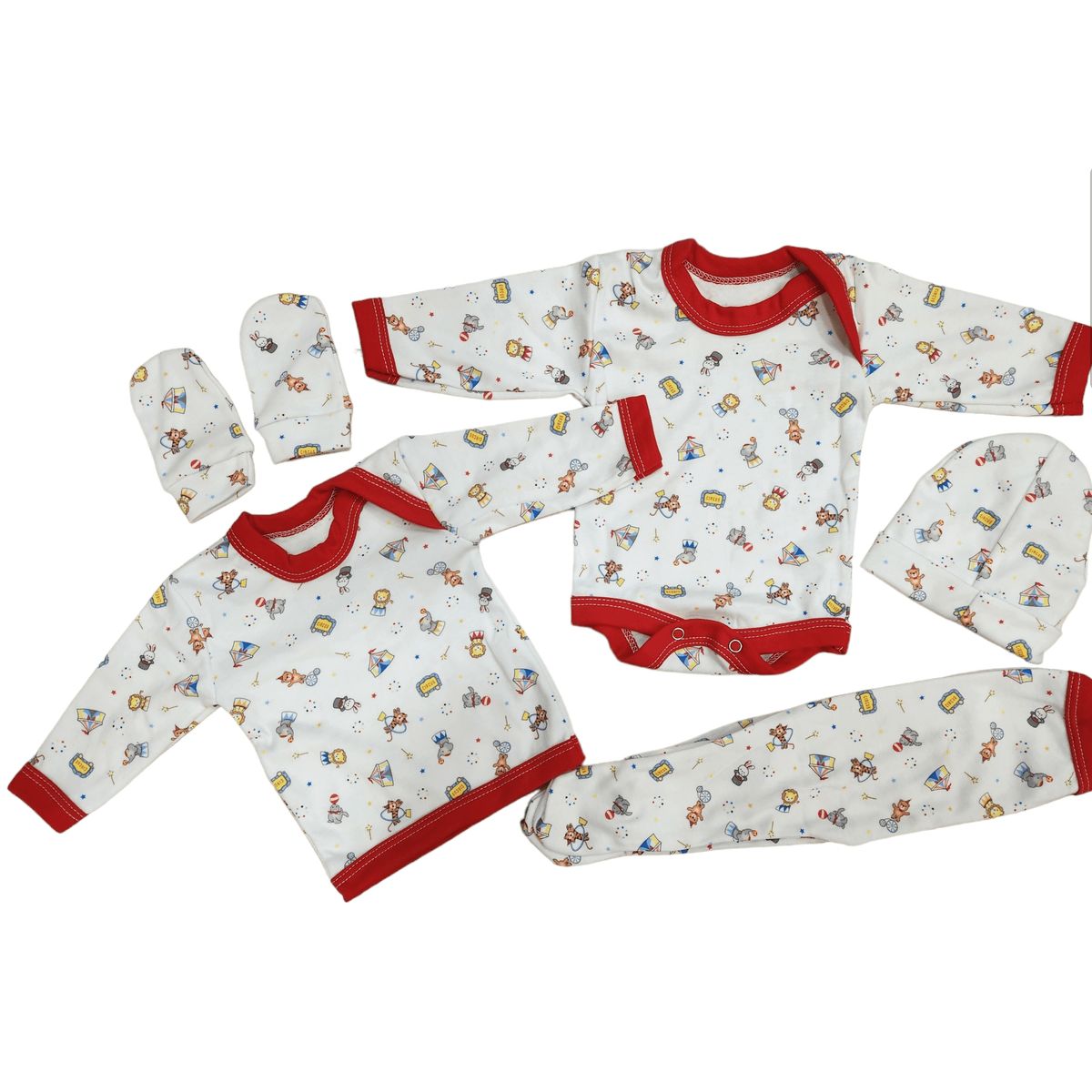 AGW - Ajuar Estampado Bebé (niño). 5 Unidades