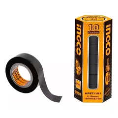 INGCO - Huincha Cinta Aisladora Pvc 18mm X 915mts 10und Hpet1101