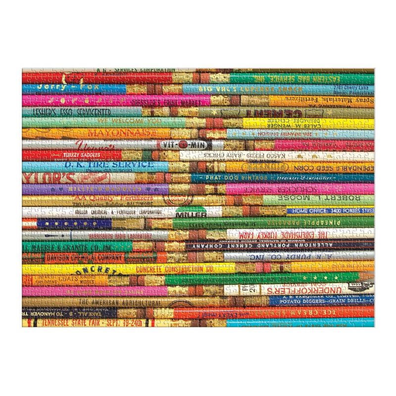 MUDPUPPY - Puzzle 1000Pcs Lapices Vintage Con Aluminio Mudpuppy