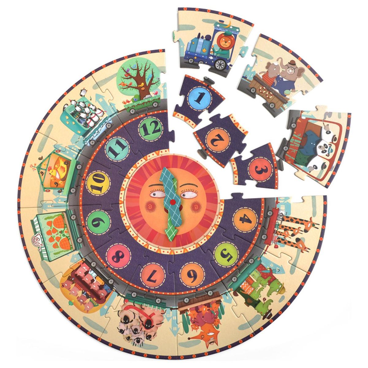 MIDEER - Puzzle Redondo Mi Viaje En El Tiempo 25Pcs MiDeer