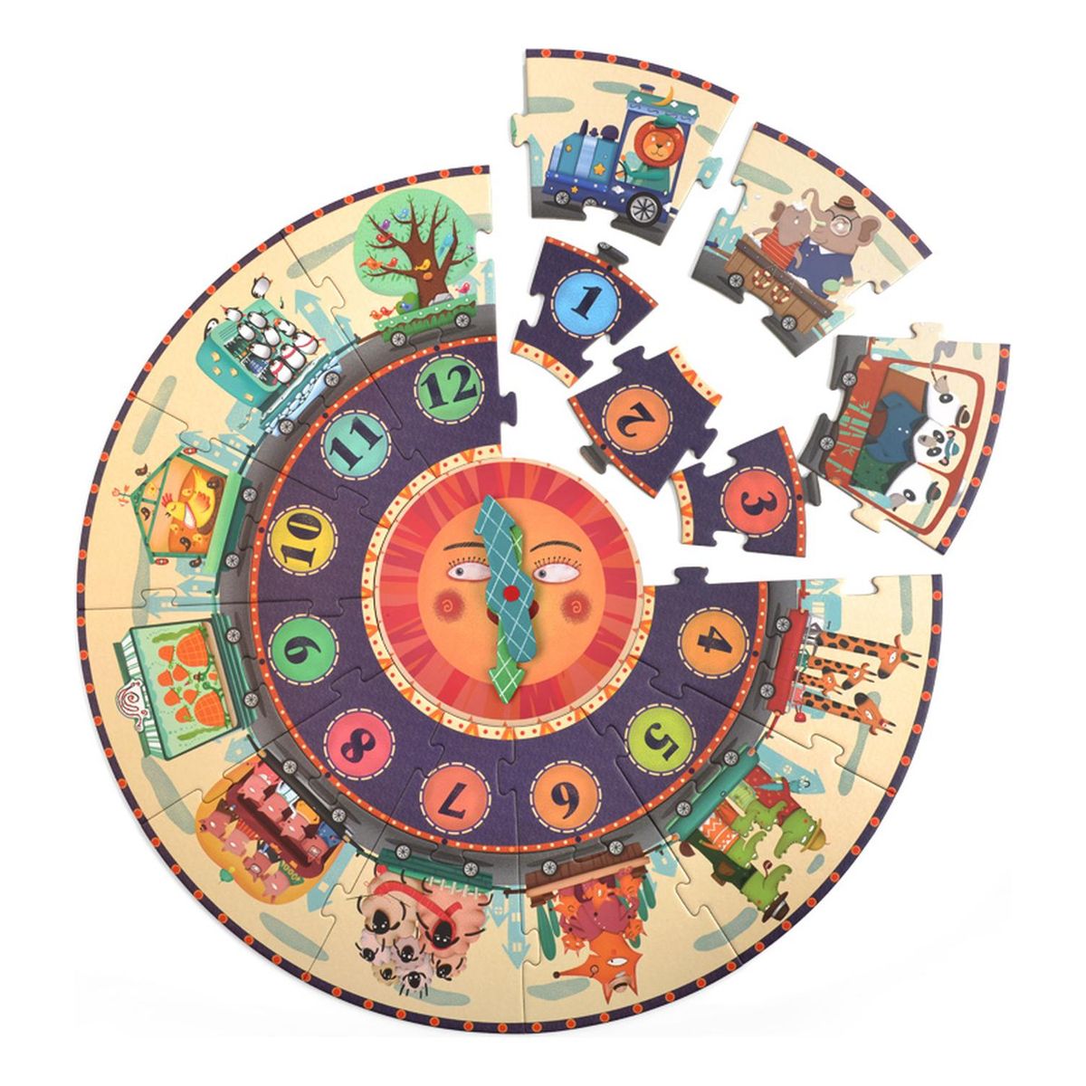 MIDEER - Puzzle Redondo Mi Viaje En El Tiempo 25Pcs MiDeer