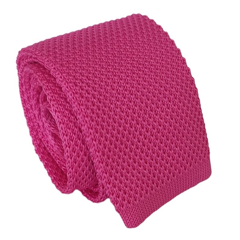 LUCIA CORBATAS - Corbata Tejida Fucsia Luciacorbatas