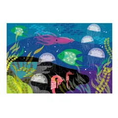 MUDPUPPY - Puzzle 100Pcs Brilla En La Oscuridad Bajo El Mar