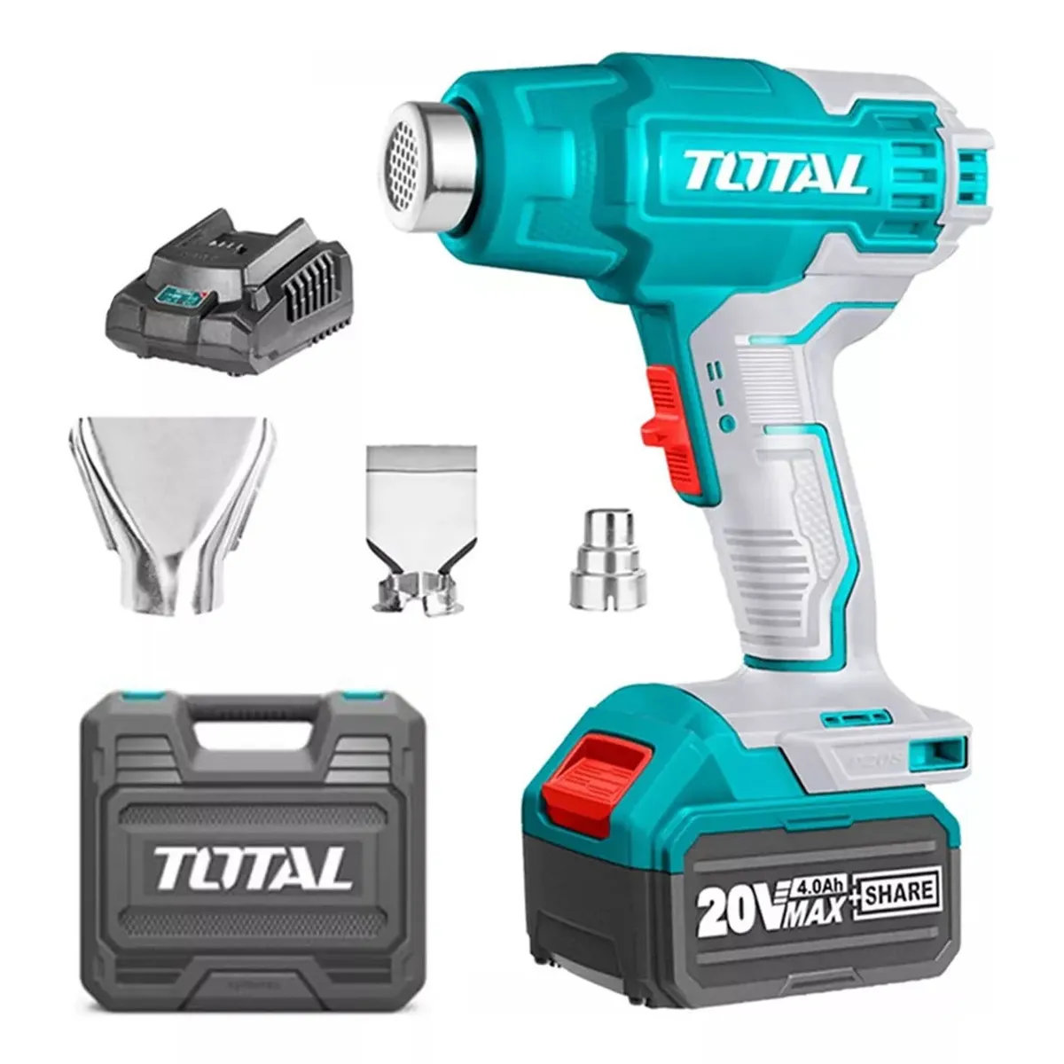 TOTAL TOOLS - Pistola De Calor Inalámbrica 20v Bat Carg Total Tbli20025