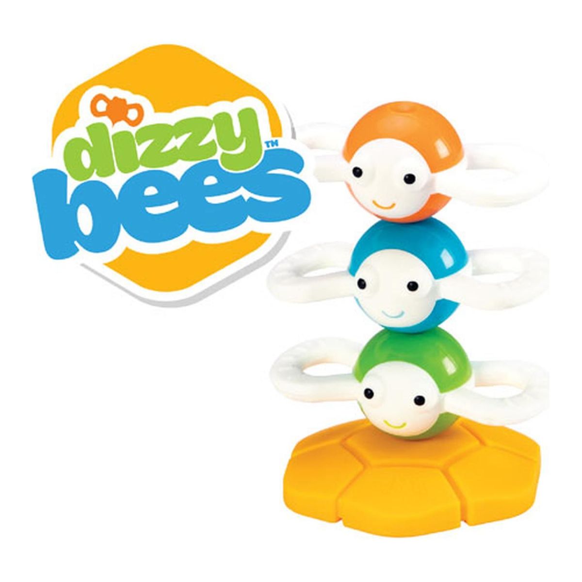 FAT BRAIN TOYS - Dizzy Bees Mordedor Apilable Con Iman FatBrain Toys