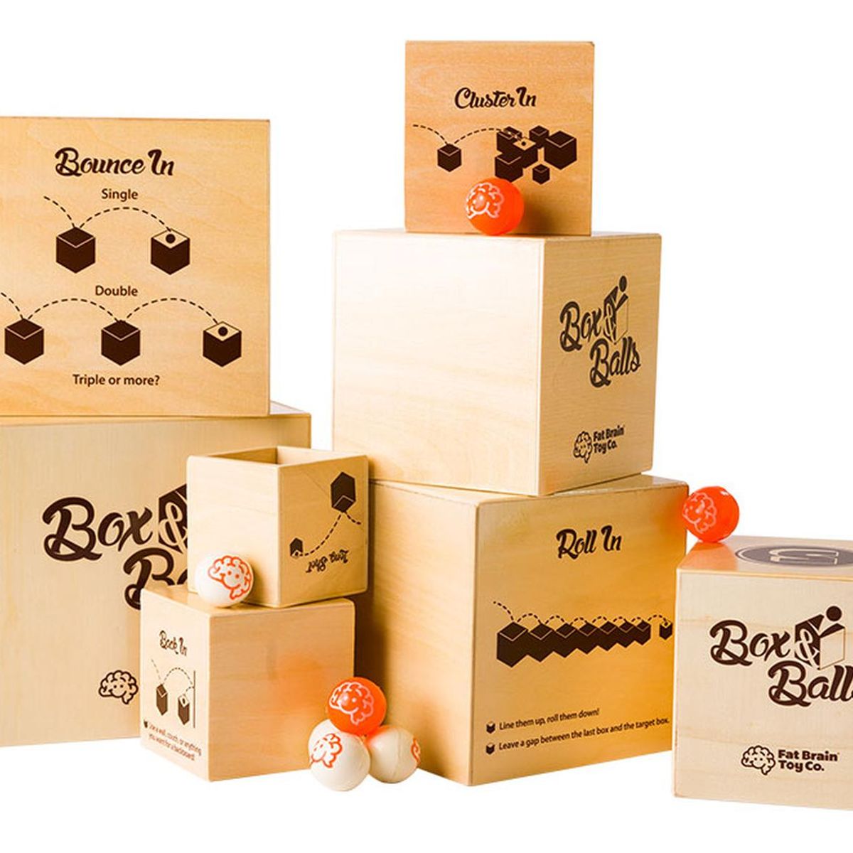 FAT BRAIN TOYS - Box N Balls, Juego De Creatividad FatBrain Toys