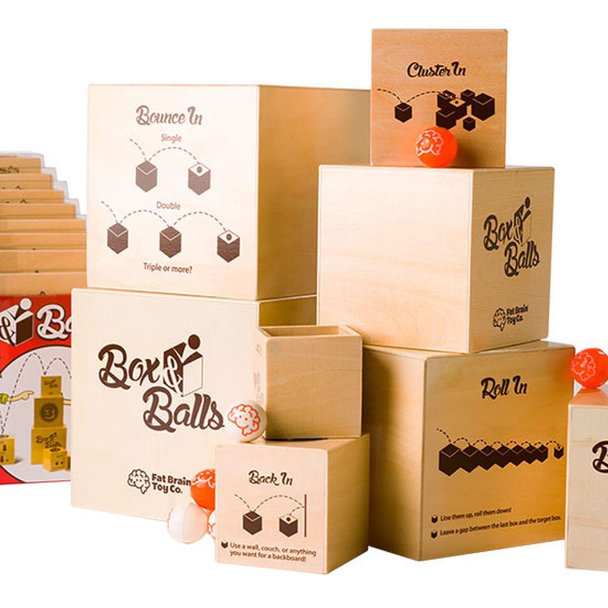 FAT BRAIN TOYS - Box N Balls, Juego De Creatividad FatBrain Toys