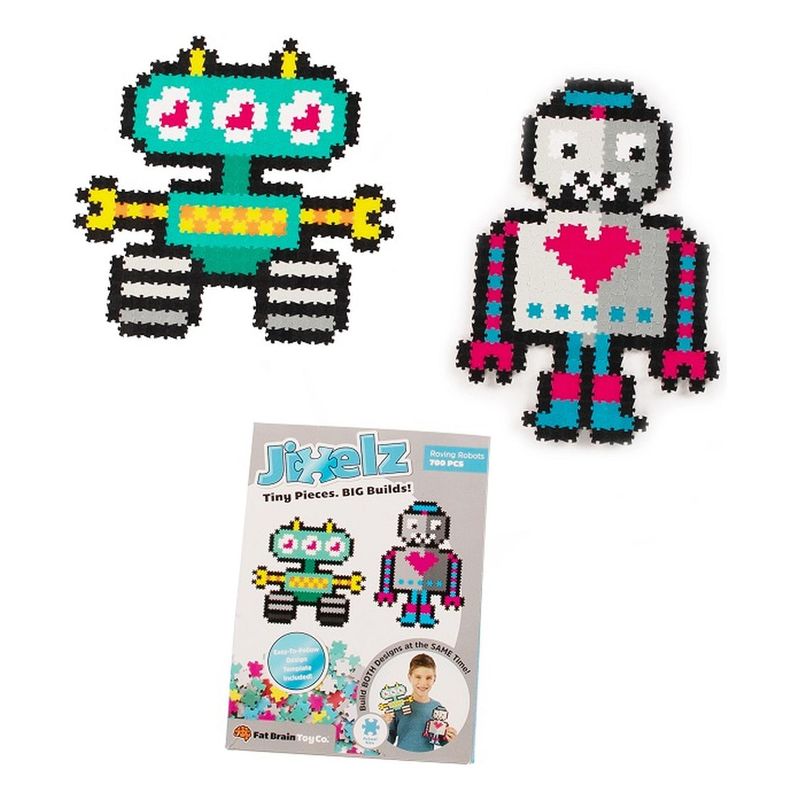 FAT BRAIN TOYS - Jixelz Puzzle De Pixeles 700 Pc Set, Robots FatBrain Toys