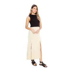 JACINTA TIENDA - Falda Jane satin dorada