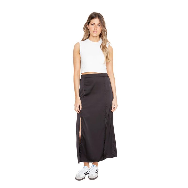 JACINTA TIENDA - Falda Jane satin negra Jacinta Tienda