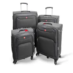 HOME&DESIGN - Set de 4 Maletas Blandas color Negro