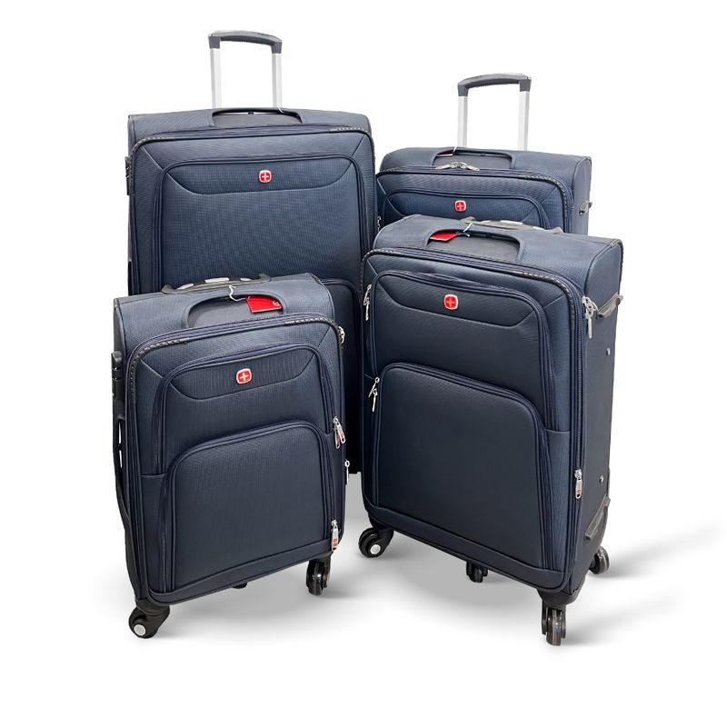 HOME&DESIGN - Set de 4 Maletas Blandas color Azul