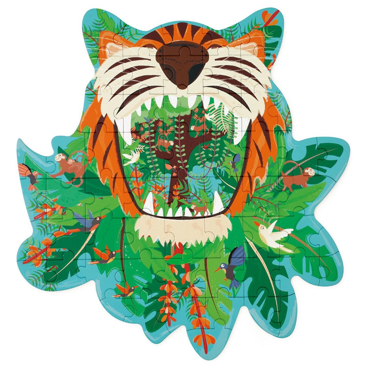 SCRATCH EUROPE - Puzzle 59Pcs Con Forma Tigre Scratch Europe