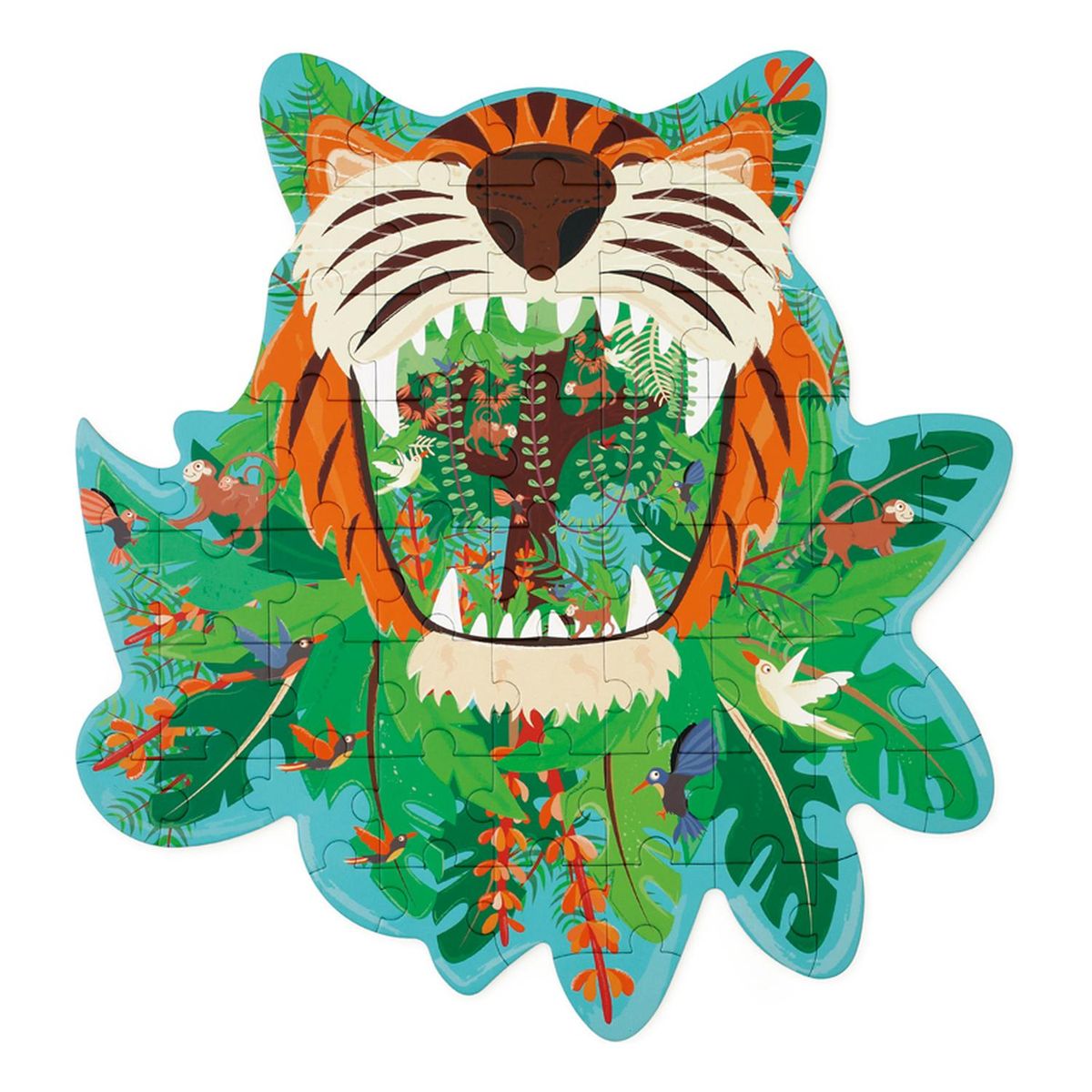 SCRATCH EUROPE - Puzzle 59Pcs Con Forma Tigre Scratch Europe