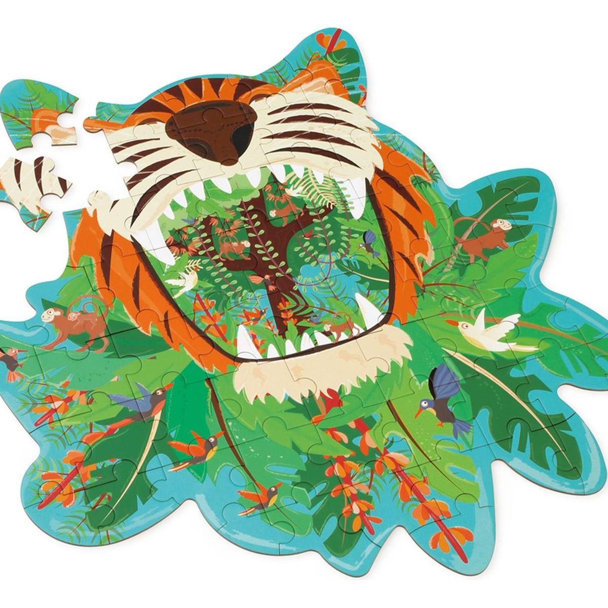 SCRATCH EUROPE - Puzzle 59Pcs Con Forma Tigre Scratch Europe