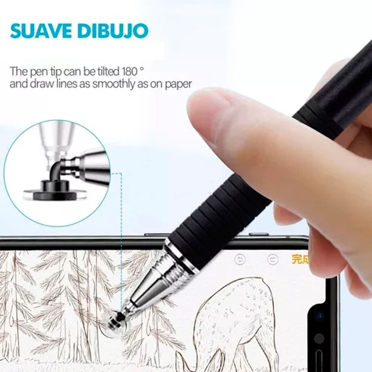 GENERICO - Lápiz Óptico Capacitivo Para Pantalla Tablet  Celular