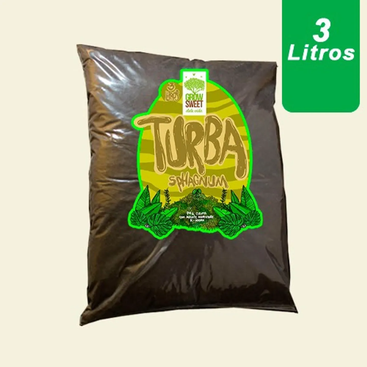 GROW SWEET - Sustrato Mezcla premium 8 litros humus-fibra de coco-turba-perlita
