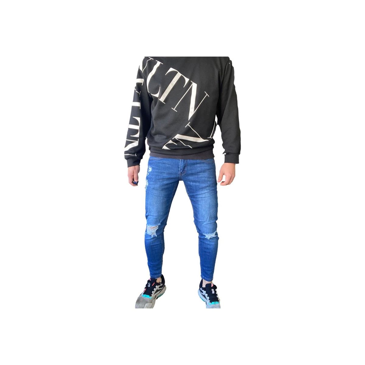 GENERICO - Jeans Destroyed Ankle Fit Azul 14333 GENERICO