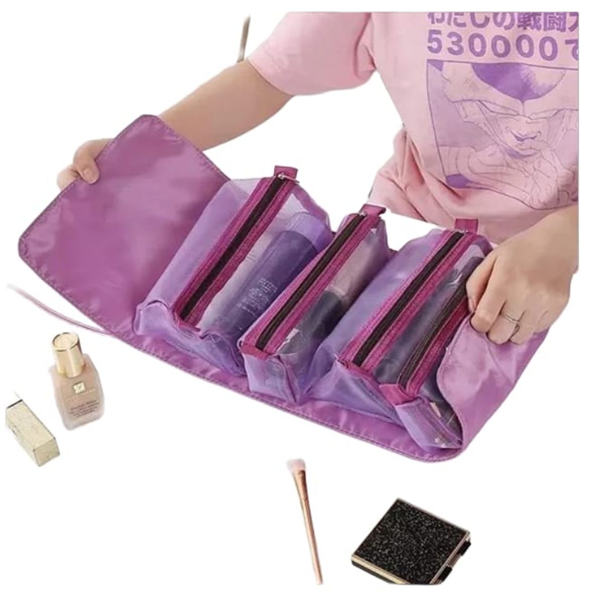 GENERICO - Organizador De Maquillaje Cosmetiquero Lapiz Labial Morado