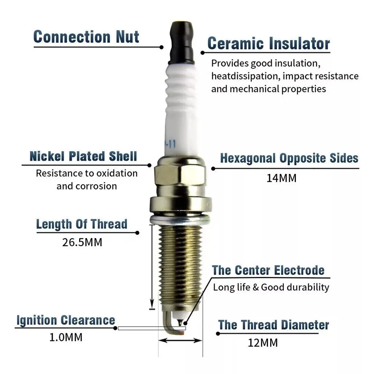 KUANGYE - 4 Bujías Láser Iridio Compatible Con Nissan Versa Xtrail Ngk