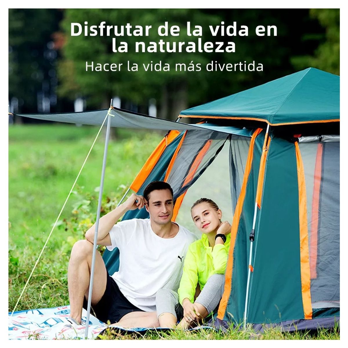 GENERICO - Tienda Automática Casa De Campaña 6-8 Persona Grande Camping