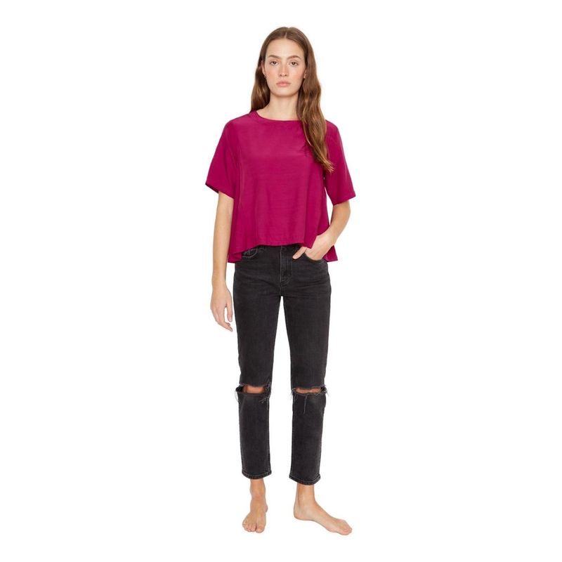 JACINTA TIENDA - Polera Carmen II uva Jacinta Tienda