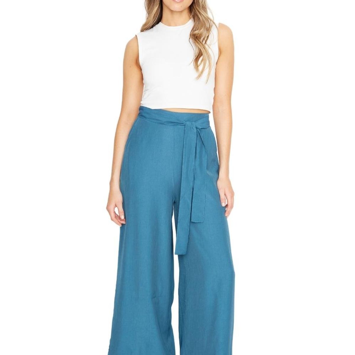 JACINTA TIENDA - Pantalón Greta largo III petróleo Jacinta Tienda