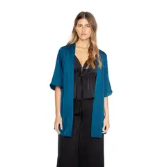 JACINTA TIENDA - Kimono Lis satin petróleo