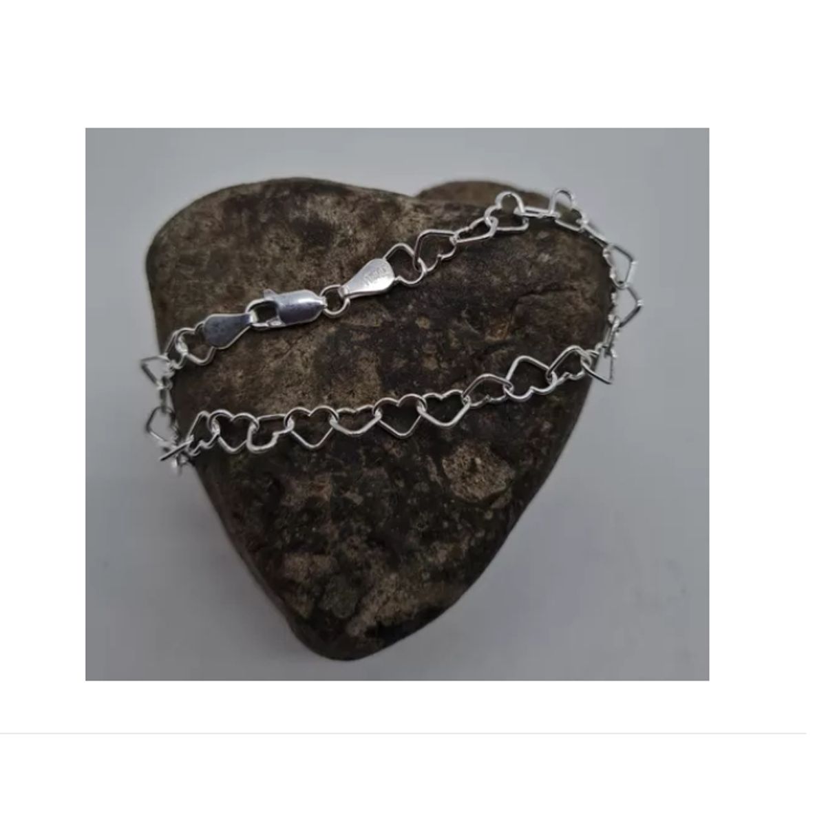 GENERICO - Pulsera Mujer Corazones Plata Italiana 925