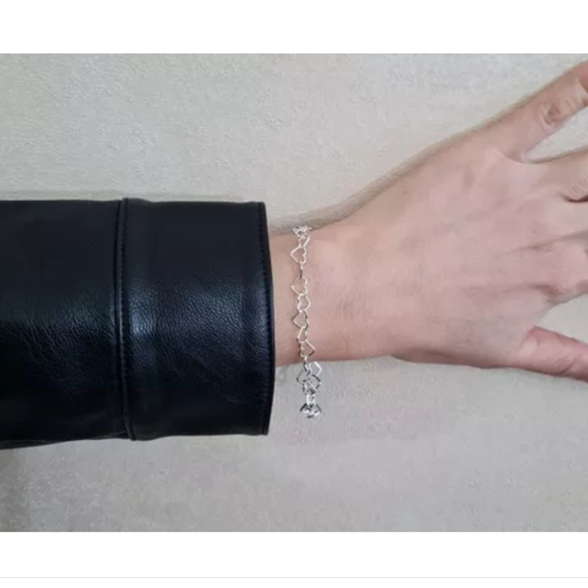 GENERICO - Pulsera Mujer Corazones Plata Italiana 925