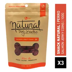 ZUPET - Natural Dog Snack Salmon Jerky Slices 100gr Pack x3