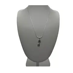 GENERICO - Colgante Llave San Benito + Cadena Mujer Plata Italiana 925