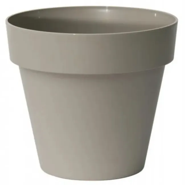 EURO3PLAST - Macetero de plástico con plato 60x54 cm color Arena