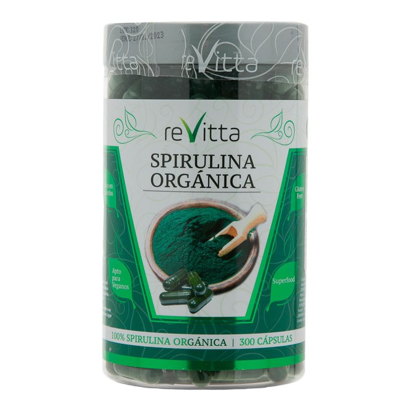 REVITTA WELLNESS - Spirulina orgánica 300 cápsulas - Revitta
