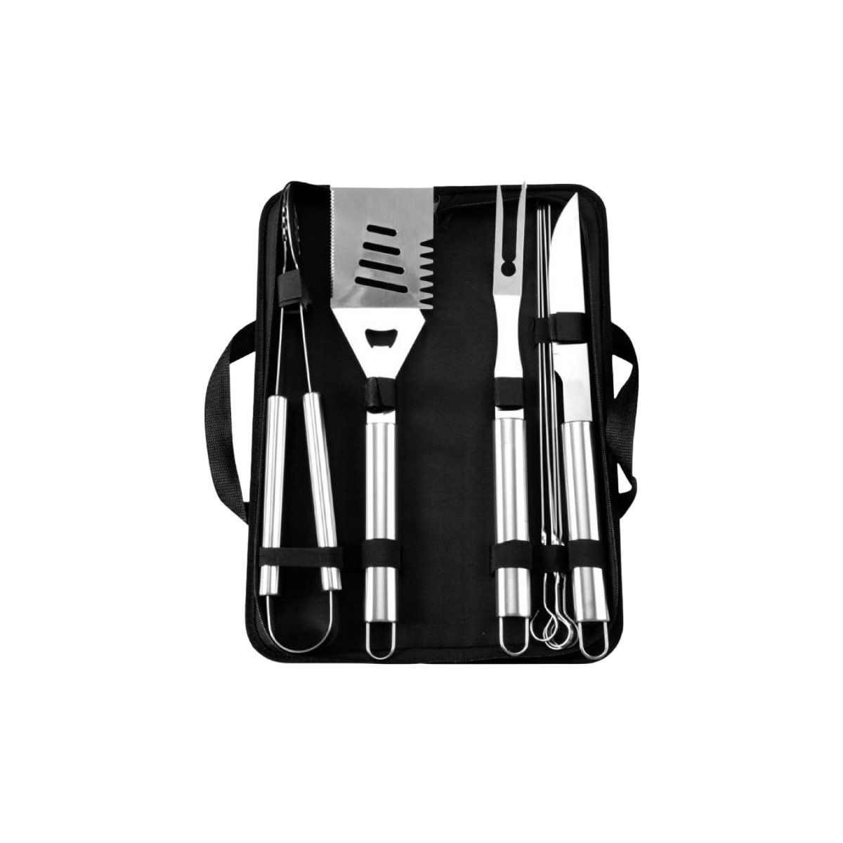 GENERICO - Set parrillero acero inoxidable con estuche Pack 12 Bighouse