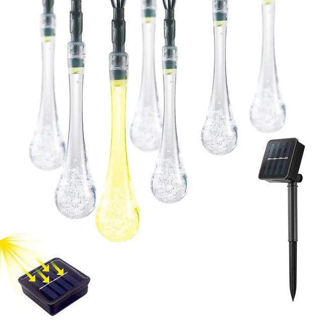 MAXWELL - Guirnalda Solar Hada Gotas Maxwell 7m 30 Luces Led Navidad