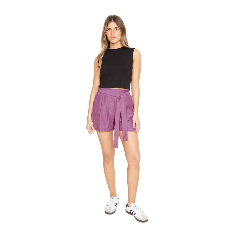 JACINTA TIENDA - Short Greta con lazo III uva Jacinta Tienda