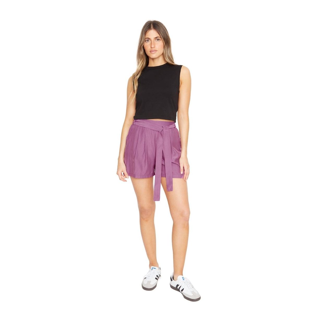 JACINTA TIENDA - Short Greta con lazo III uva Jacinta Tienda