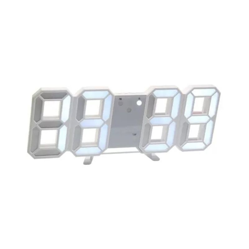 GENERICO - Reloj Despertador Luz Led Digital 3d De Mesa Y Pared