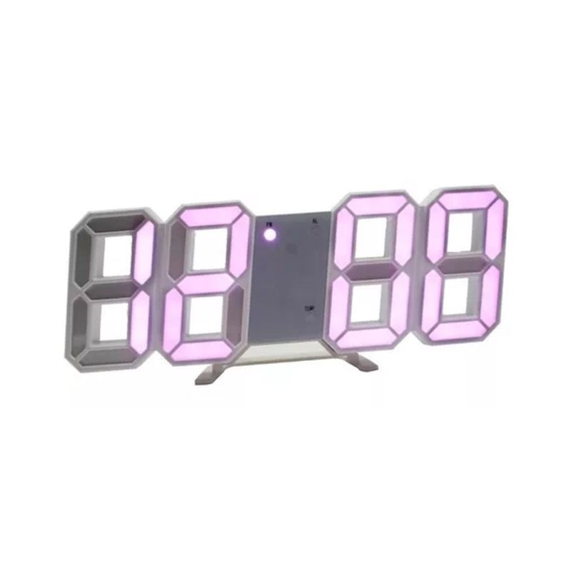 GENERICO - Reloj Despertador Luz Led Digital 3d De Mesa Y Pared