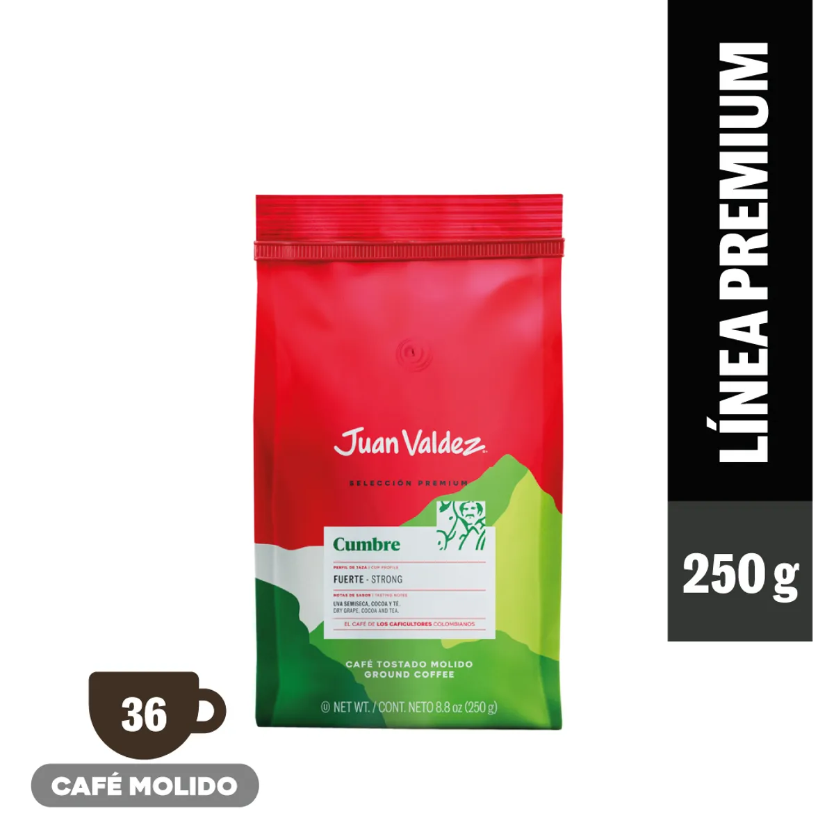 JUAN VALDEZ - Café Grano Molido Cumbre 250g