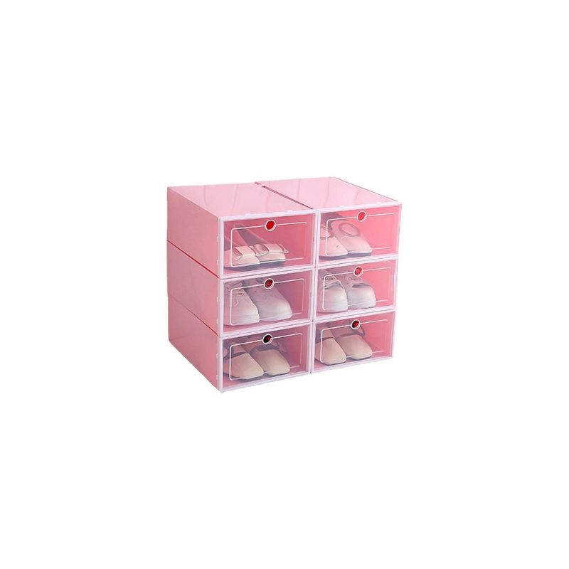 U BUY - Cajones Organizadores De Zapato Apilable Pack 6 Unidades  rosado
