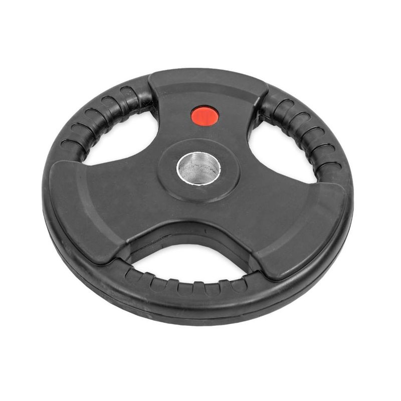 LUMAX - Disco Olimpico 5 Kg con asas recubierto en goma