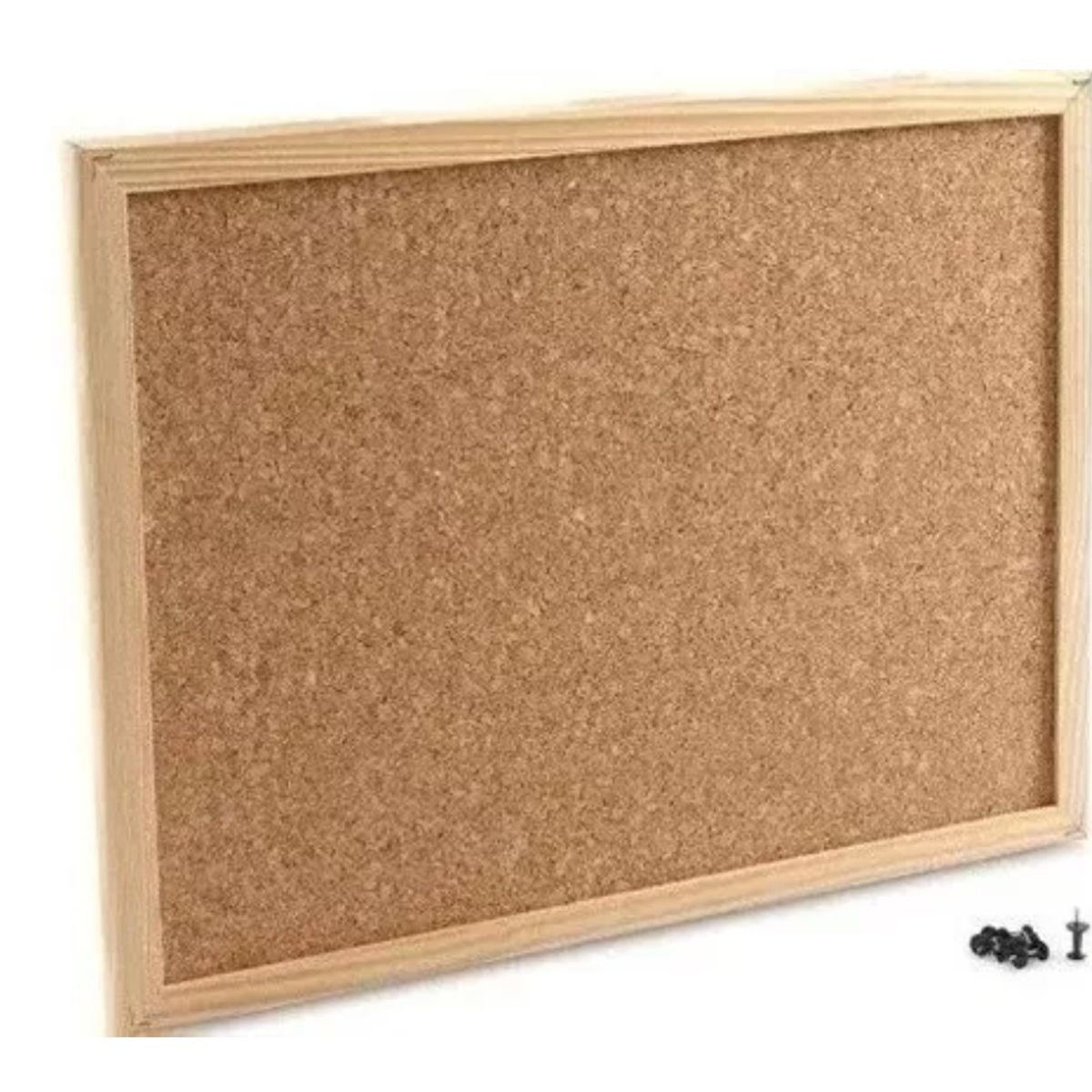 GENERICO - Pizarra De Corcho 40 X 60 Borde De Madera Colgar En Pared